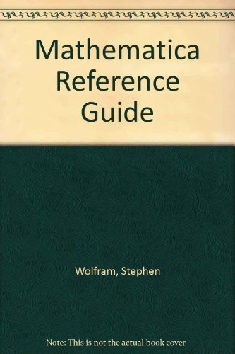 Imagen de archivo de Reference Guide for Mathematica : Version 2 a la venta por Better World Books