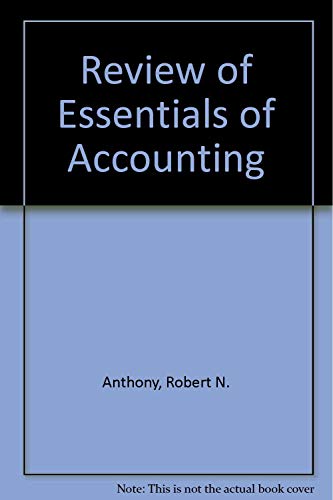 Stock image for A Review of Essentials of Accounting for sale by Better World Books