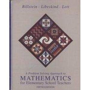 Beispielbild fr A Problem Solving Approach to Mathematics for Elementary School Teachers zum Verkauf von BooksRun