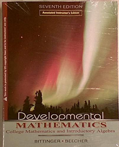 Imagen de archivo de Developmental Mathematics a la venta por HPB-Red