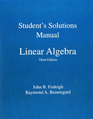 Beispielbild fr Student Solution Manual for Linear Algebra zum Verkauf von ThriftBooks-Dallas