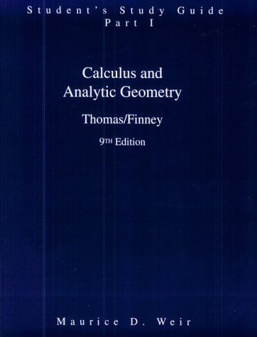 9780201531817: Student Study Guide Part 1 for Calculus