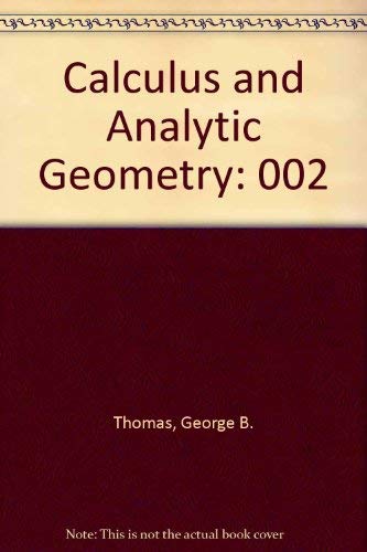 9780201532876: Calculus and Analytic Geometry: 002