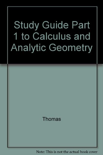 Stock image for Calculus with Analytic Geometry Student Study Guide, Part 1 for sale by ThriftBooks-Dallas