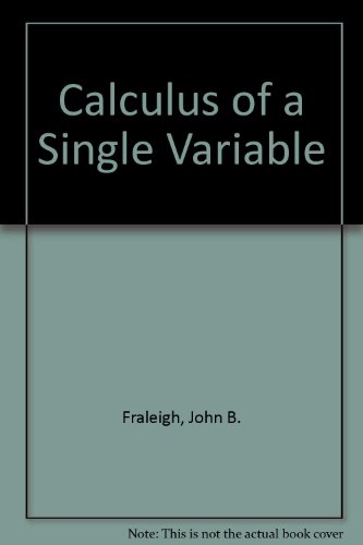 Beispielbild fr Calculus of a Single Variable zum Verkauf von HPB-Red