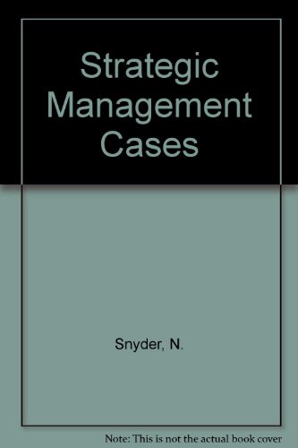 Stock image for Strategic Management : Cases for sale by Better World Books