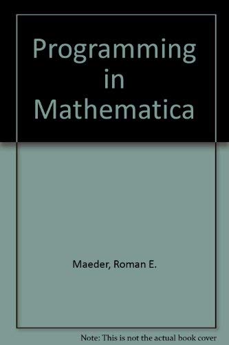 Beispielbild fr A Programming in Mathematica (2nd Edition) zum Verkauf von ThriftBooks-Dallas