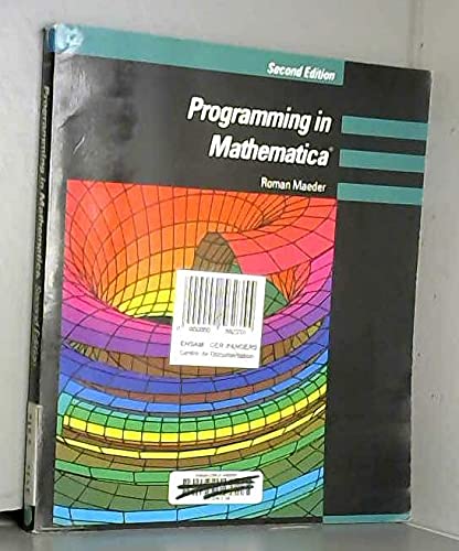 9780201548785: Programming in Mathematica