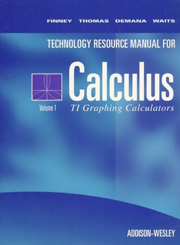 Beispielbild fr Calculus Texas Instruments Technical Resource Manual Volume 1: For Ti-81ti-82 and Ti-85 Calculators zum Verkauf von HPB-Red