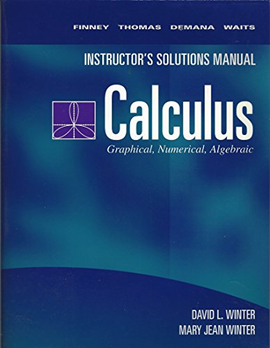 9780201569056: A Calculus Graphing Approach Solution Manual Restricted