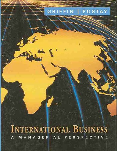 Beispielbild fr International Business : Managerial Perspective zum Verkauf von Better World Books