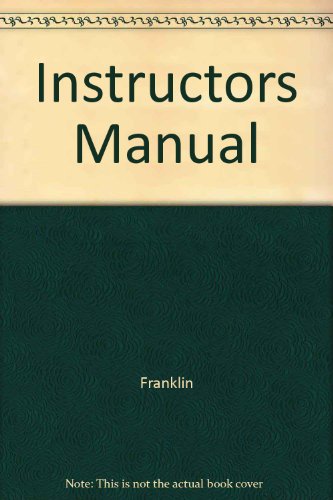 9780201599374: Feedback Control of Dynamic Systems: Solutions Manual, 3rd Edition