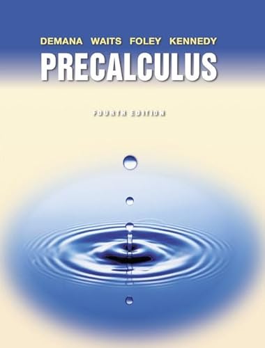 9780201611366: Precalculus: Functions and Graphs (4th Edition)