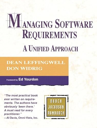 9780201615937: Managing Software Requirements: A Unified Approach (Addison-wesley Object Technology Series)