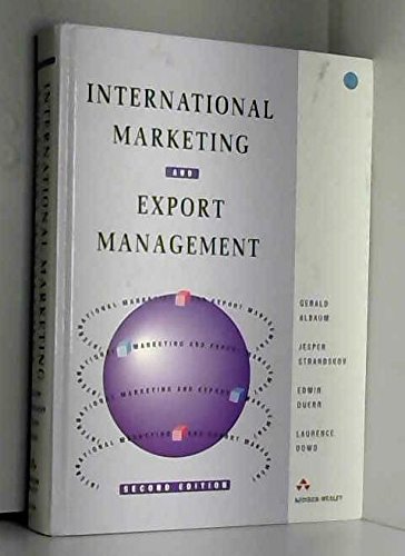 Beispielbild fr International Marketing and Export Management zum Verkauf von Reuseabook