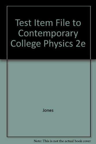 9780201629651: Test Item File to Contemporary College Physics 2e