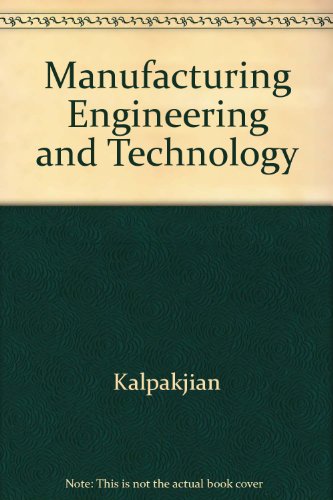 9780201630930: Manufacturing Engineering and Technology