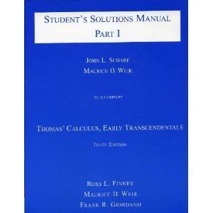 Stock image for Student's Solutions Manual: To accompany Thomas' Calculus: Early Transcendentals, 10th Edition (pt. 1) for sale by The Book Spot