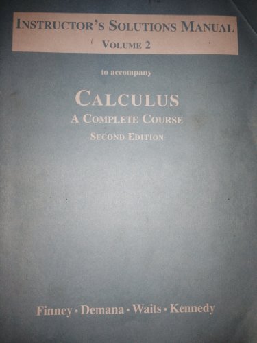 Beispielbild fr Calculus: Comp Course Inst SM 2 zum Verkauf von Bulrushed Books