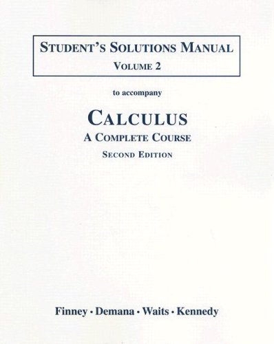 9780201669794: Student Solutions Manual Part 2 for Calculus:A Complete Course