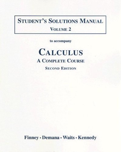 9780201669794: Calculus: A Complete Course : A Student Solutions Manual