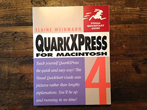 Beispielbild fr QuarkXPress 4 for Macintosh - Visual Quickstart Guide zum Verkauf von Der Ziegelbrenner - Medienversand