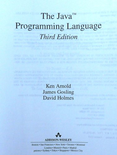 Beispielbild fr Java(TM) Programming Language, The (3rd Edition) (The Java Series) zum Verkauf von Once Upon A Time Books