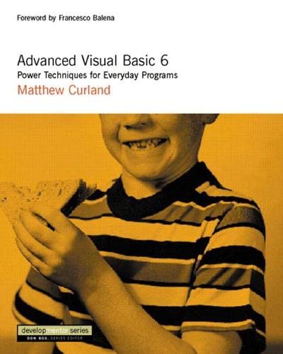Stock image for Advanced Visual Basic 6: Power Techniques for Everyday Programs for sale by SecondSale