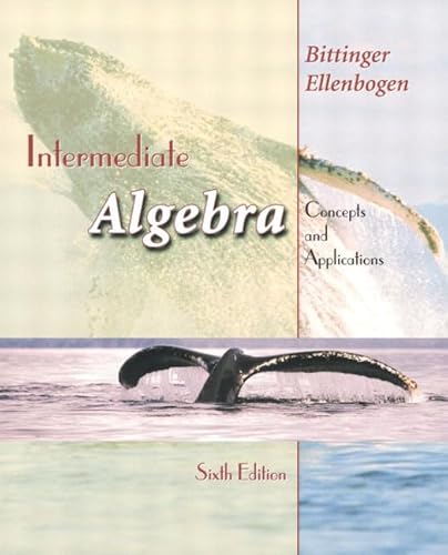 Imagen de archivo de Intermediate Algebra: Concepts and Applications (6th Edition) a la venta por Goodwill Books