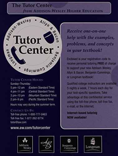 The Tutor Center (9780201710496) by Pearson