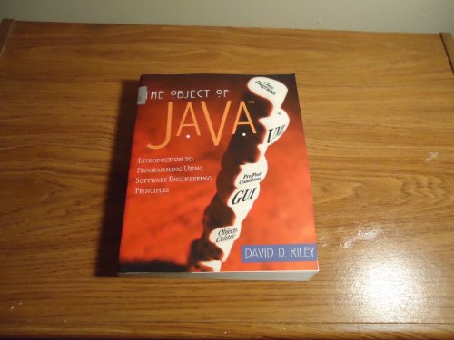 Imagen de archivo de The Object of Java: Introduction to Programming Using Software Engineering Principles, JavaPlace Edition a la venta por Wonder Book
