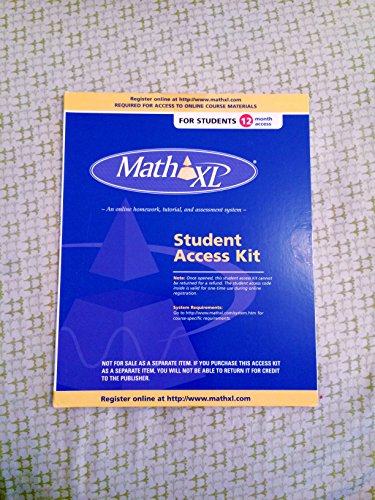 Stock image for MathXL Student Access Kit for sale by SecondSale