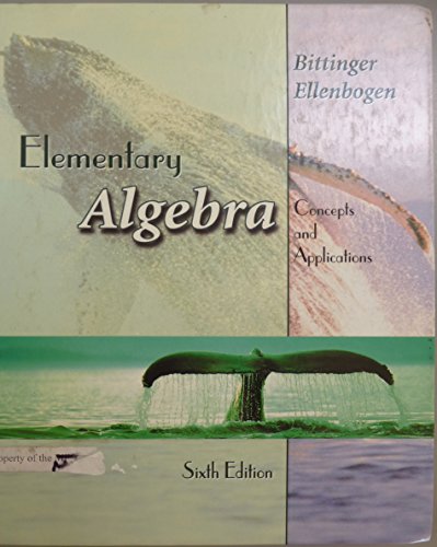 9780201719659: Elementary Algebra: Concepts and Applications (6th Edition)