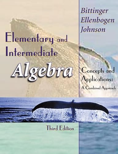 Beispielbild fr Elementary and Intermediate Algebra: Concepts and Applications : A Combined Approach zum Verkauf von SecondSale