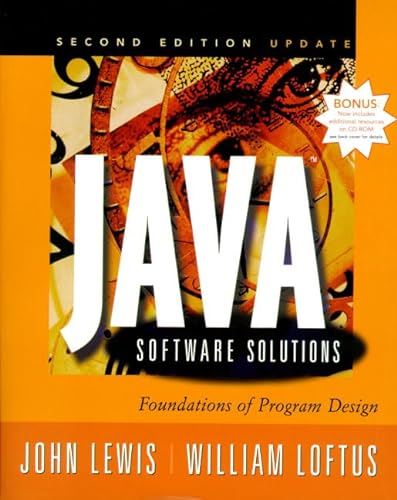 Imagen de archivo de Java Software Solutions: Foundations of Program Design, Updated (With CD-ROM) a la venta por HPB-Red