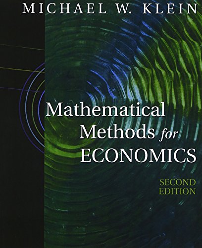 Mathematical Methods for Economics