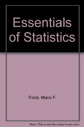 Beispielbild fr Essentials of Statistics zum Verkauf von Better World Books
