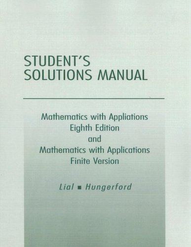 Stock image for Student Solutions Manual for Mathematics with Applications for sale by SecondSale