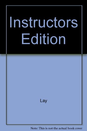 Stock image for Linear Algebra And it's Applications (Instructors Edition) for sale by SecondSale