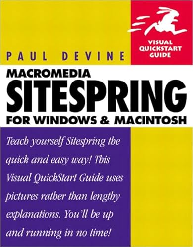 Imagen de archivo de Macromedia Sitespring for Windows and Macintosh (Visual QuickStart Guides) a la venta por Antiquariat Armebooks