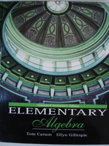 Imagen de archivo de Elementary Algebra a la venta por ThriftBooks-Dallas