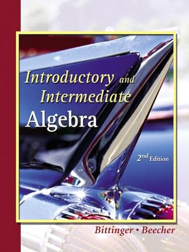 9780201773415: Introductory and Intermediate Algebra: A Combined Approach