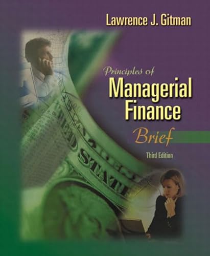9780201784800: Principles of Managerial Finance, Brief (3rd Edition)