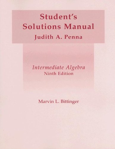 9780201797022: Student's Solutions Manual