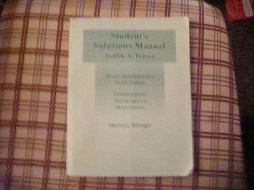 Beispielbild fr Basic Mathematics Student's Solutions Manual zum Verkauf von Wonder Book