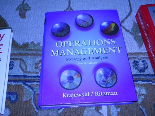 Beispielbild fr Operations Management: Strategy and Analysis zum Verkauf von Better World Books