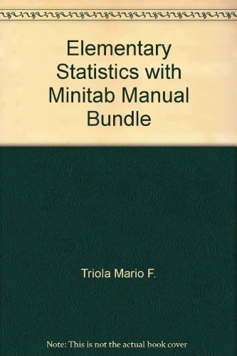 Elementary Statistics with Minitab Manual Bundle (9780201839920) by Triola, Mario F.