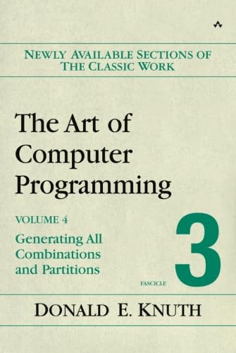 Stock image for The Art of Computer Programming Vol. 4, Fascicle 3: Generating All Combinations and Partitions for sale by medimops