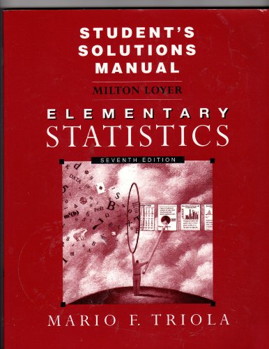 9780201859232: Student's Solutions Manual to Accompany Elementary Statistics