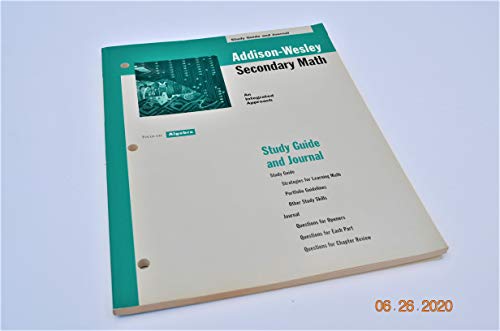Imagen de archivo de Addison-Wesley Secondary Math: Study Guide and Journal (Focus on Algebra) a la venta por The Book Cellar, LLC